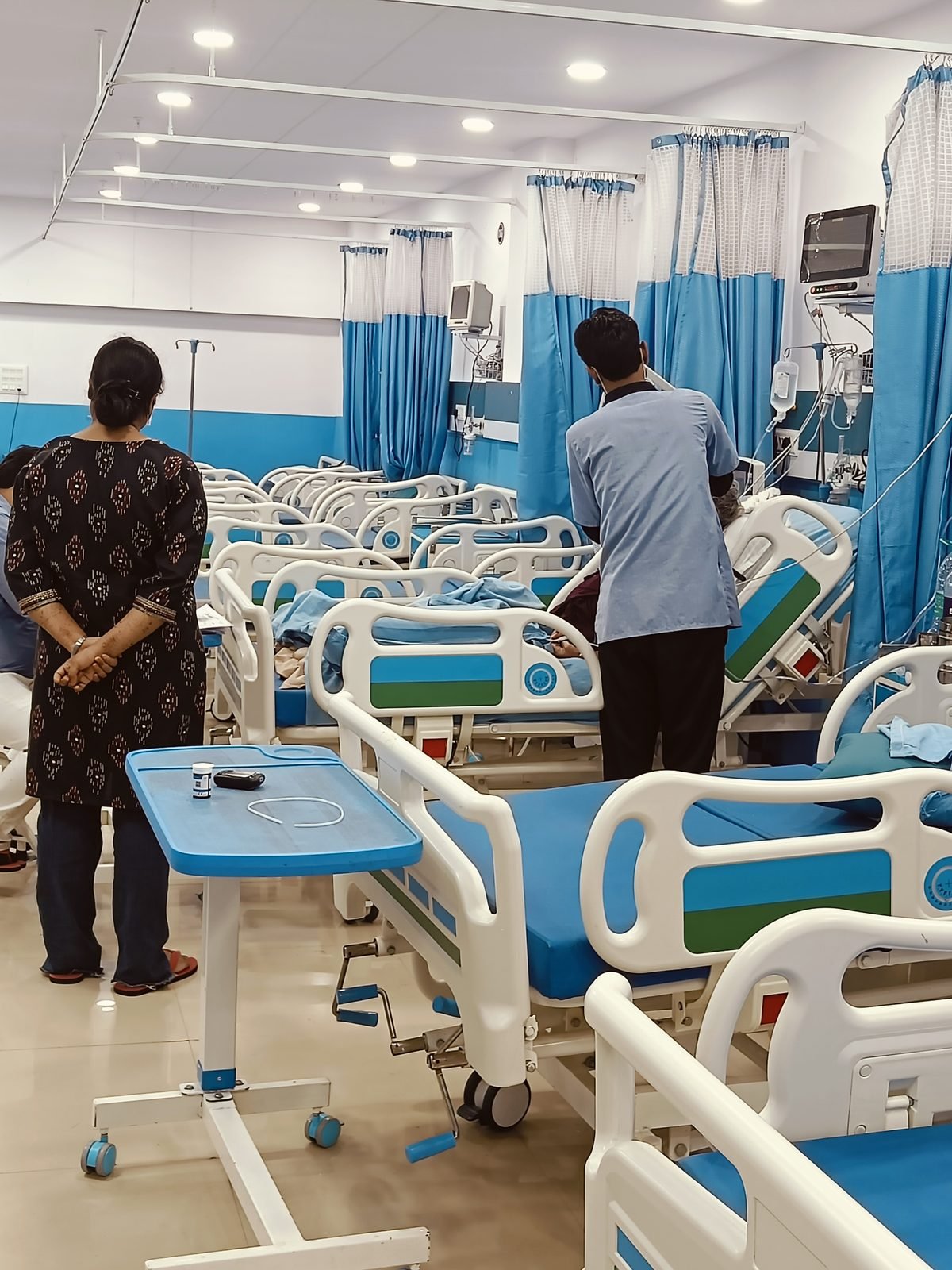 Ward beds at CM Hospital, Patna